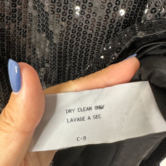 2/$30 tulle Sequin Mini Slip Dress Little Black Dress XL #A0228 TRB2 - Picture 6 of 8